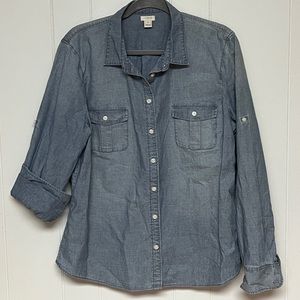 Woman’s J. Crew Chambray Button Shirt